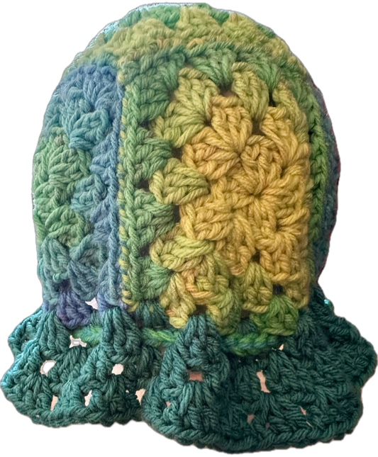 Sea Shore Crochet Granny Square Bucket Hat