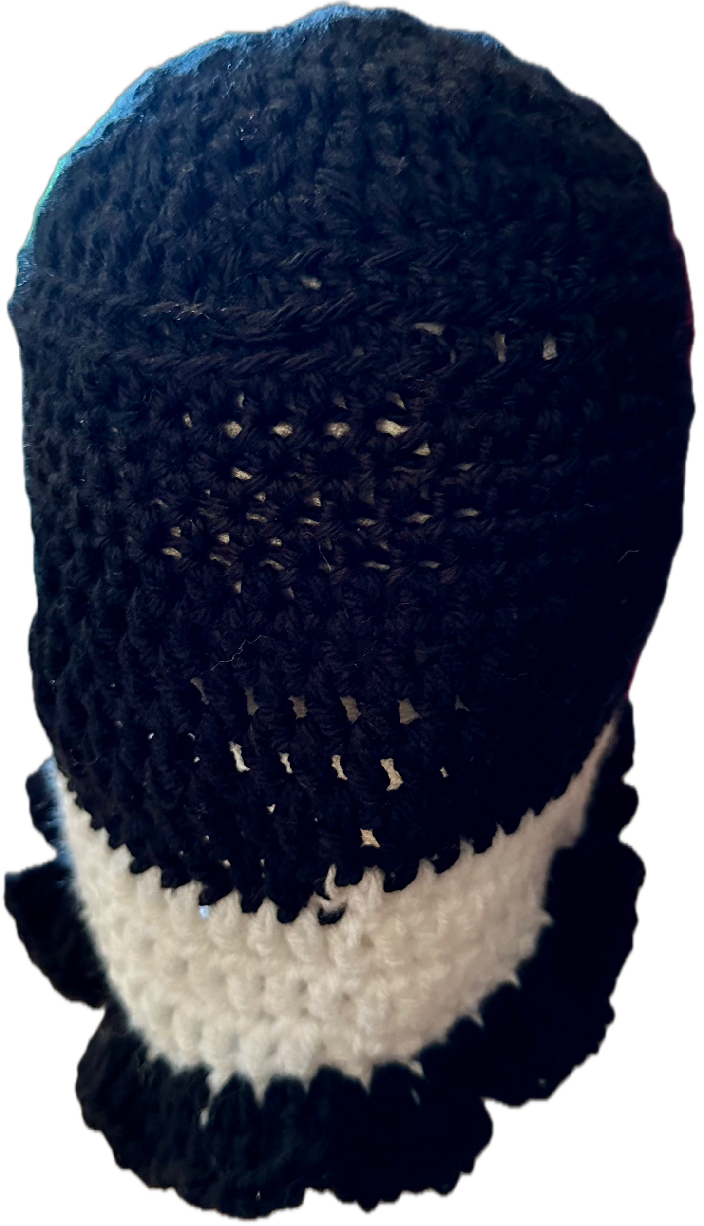 Black Moon Crochet Ruffled Bucket Hat