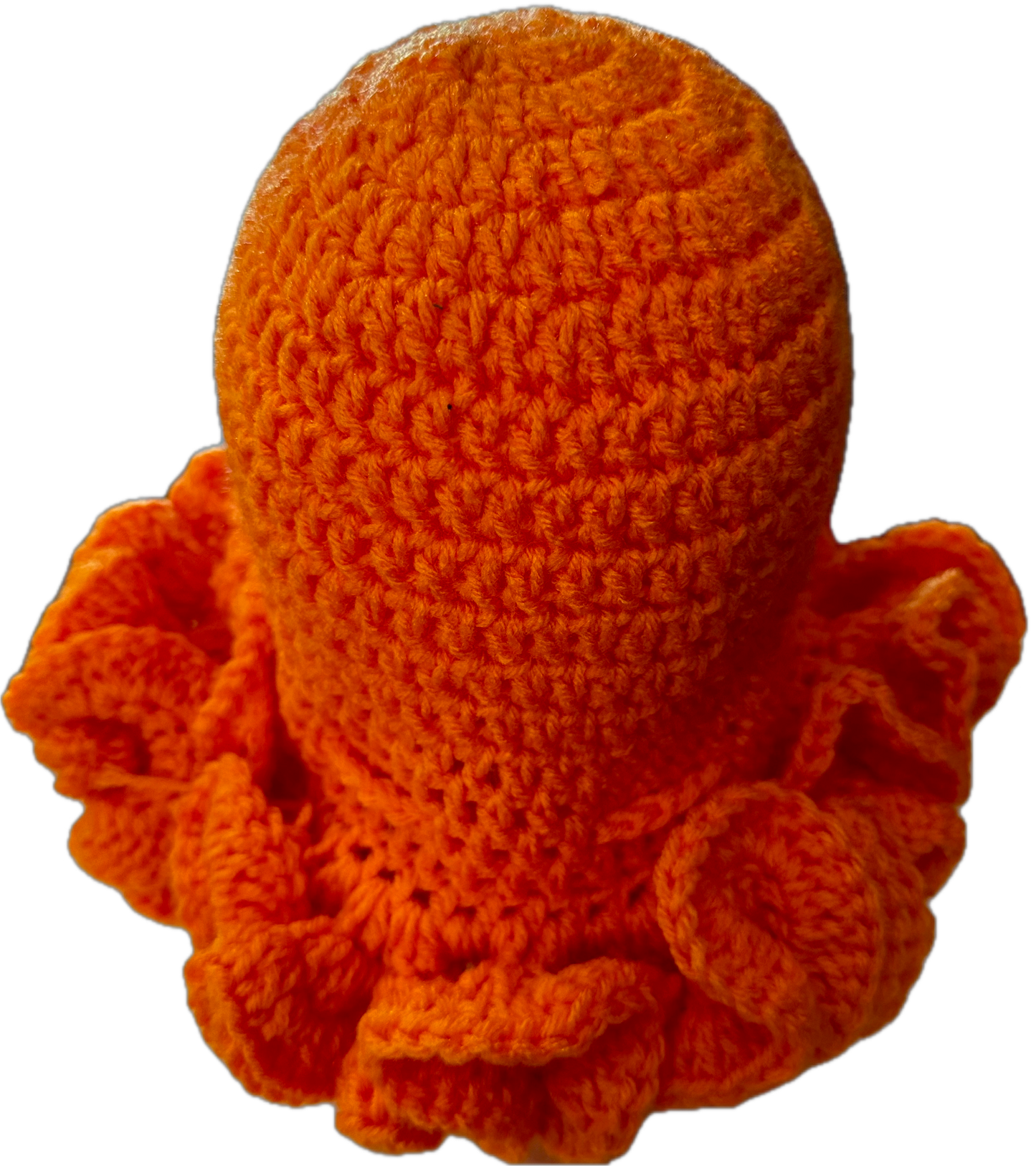 Orangeade Crochet Ruffled Hat