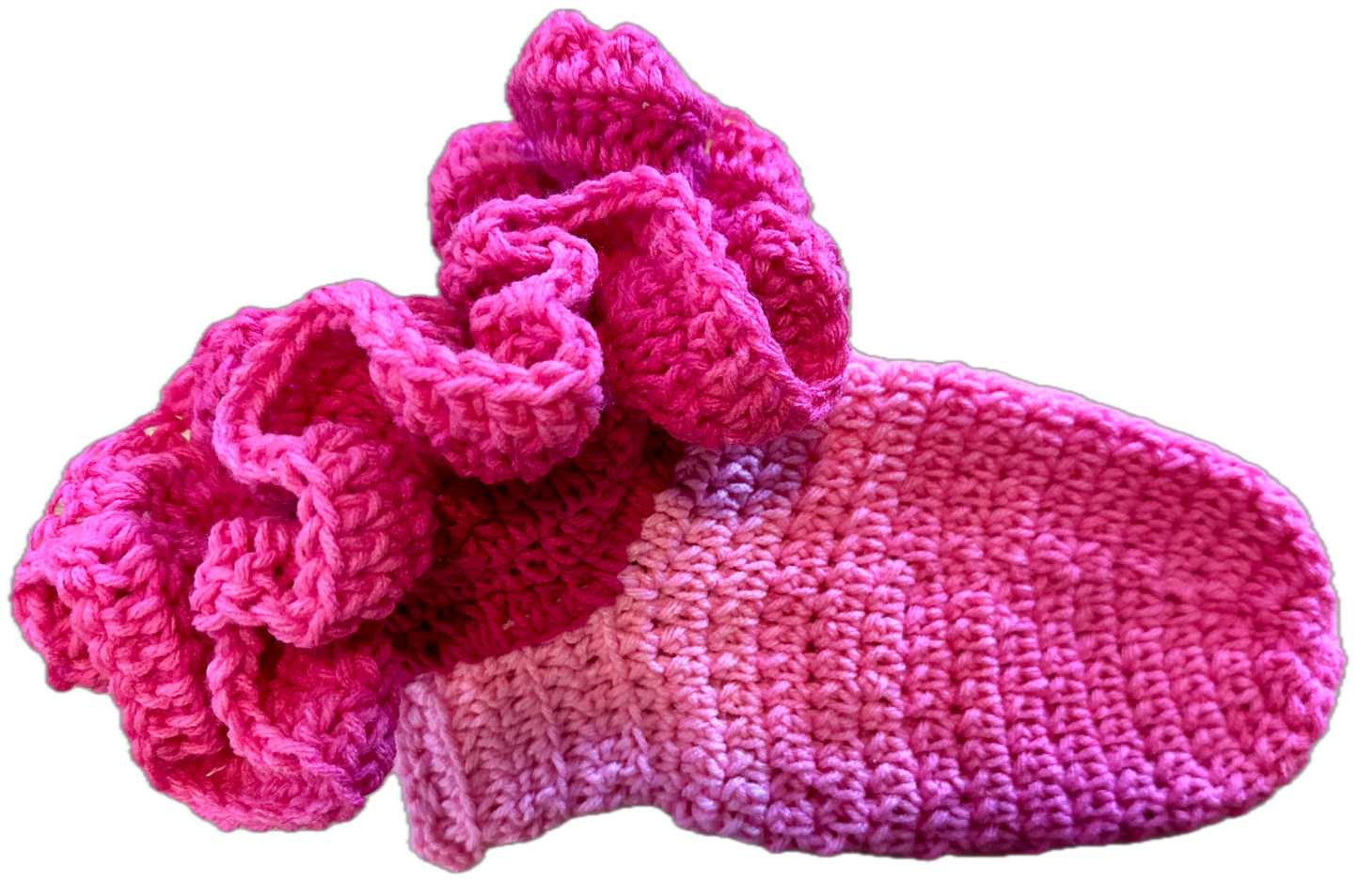 Pinky Crochet Ruffled Socks