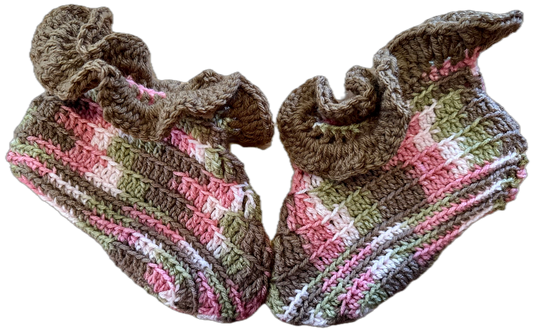 Cube Crochet Ruffled Socks