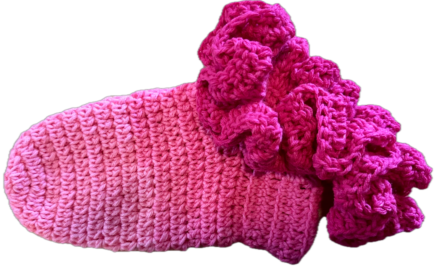 Pinky Crochet Ruffled Socks