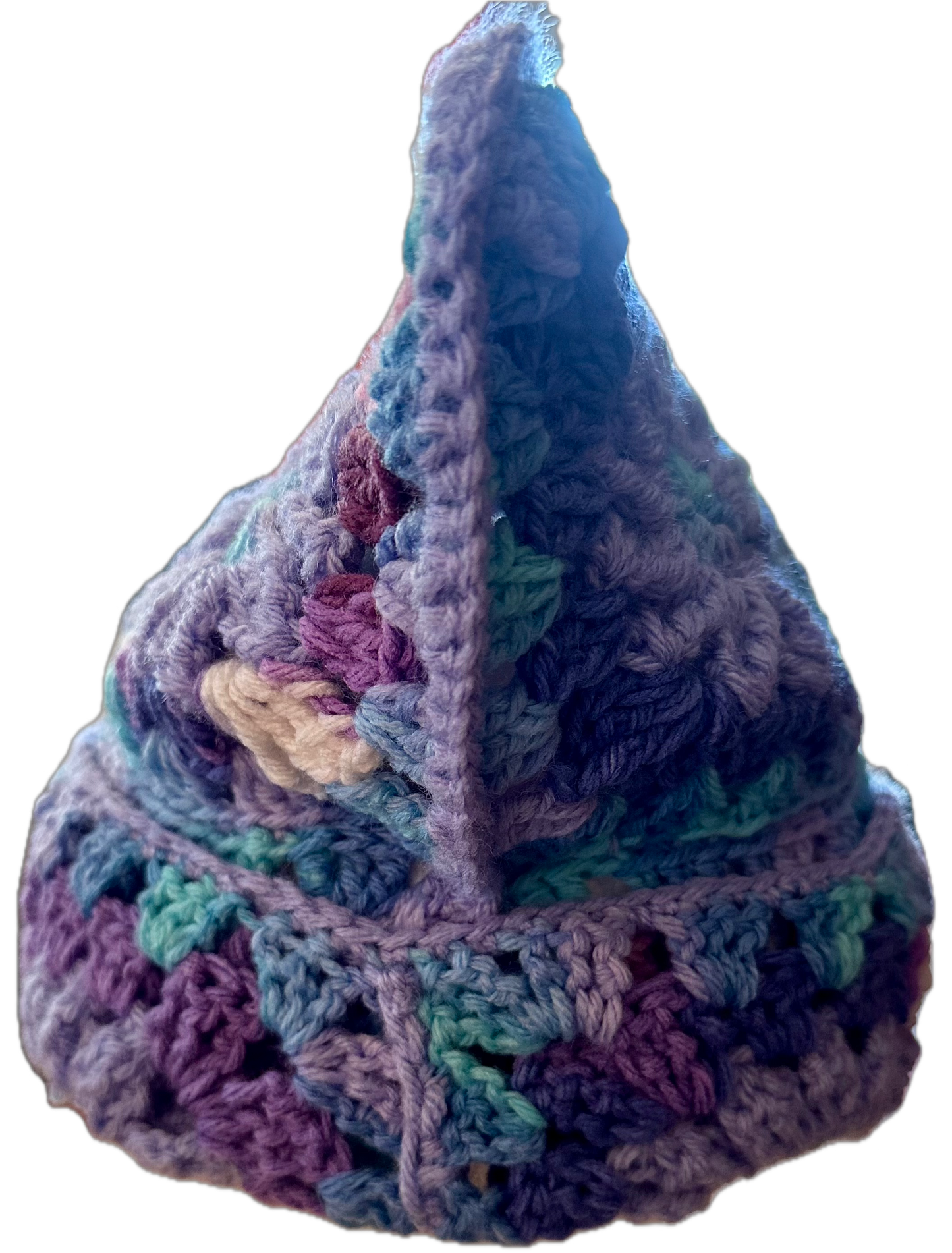 Purple Rain Crochet Granny Square Beanie