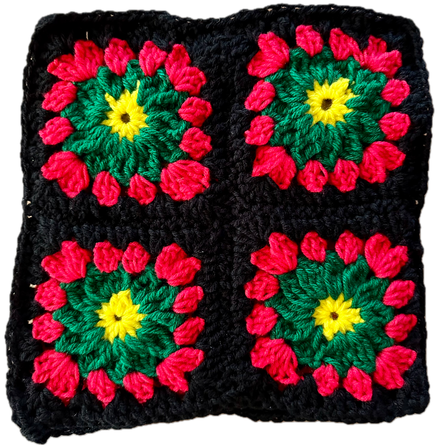 Tree of Life Crochet Granny Square Beanie