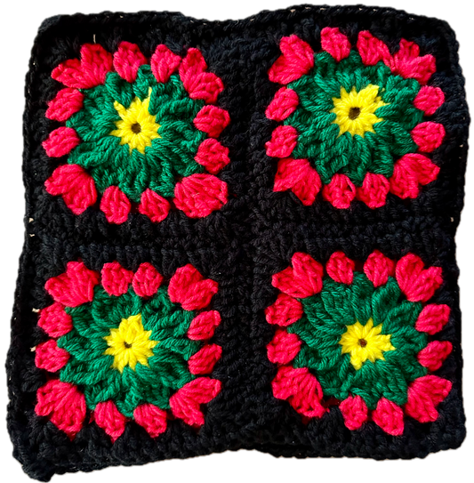 Tree of Life Crochet Granny Square Beanie