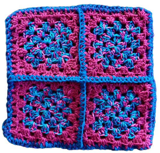 Strawberry Bush Crochet Granny Square Beanie