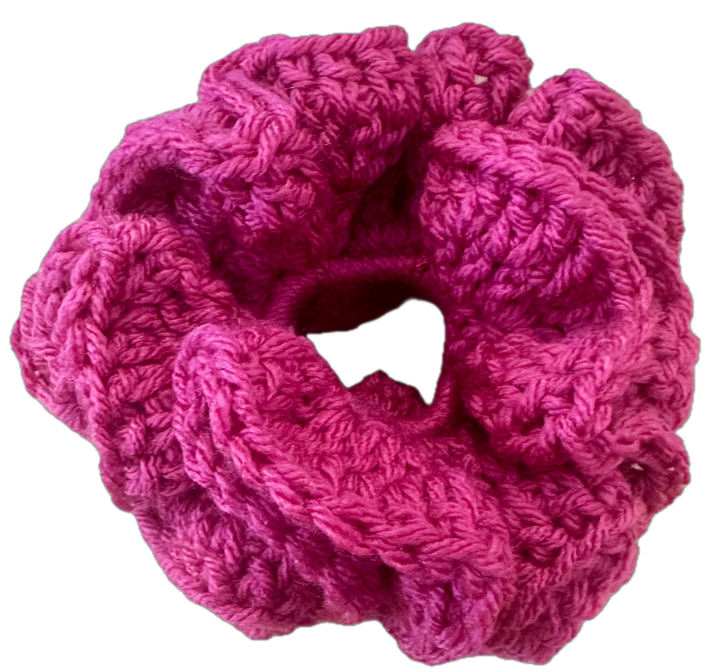 Hot Pink Crochet Scrunchie