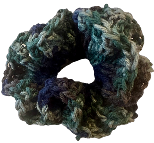 Camouflage Crochet Scrunchie