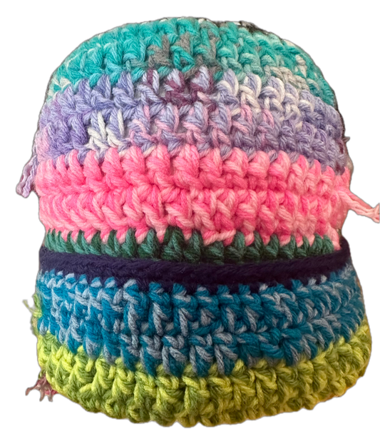 Wild Crochet Distressed Scrap Beanie