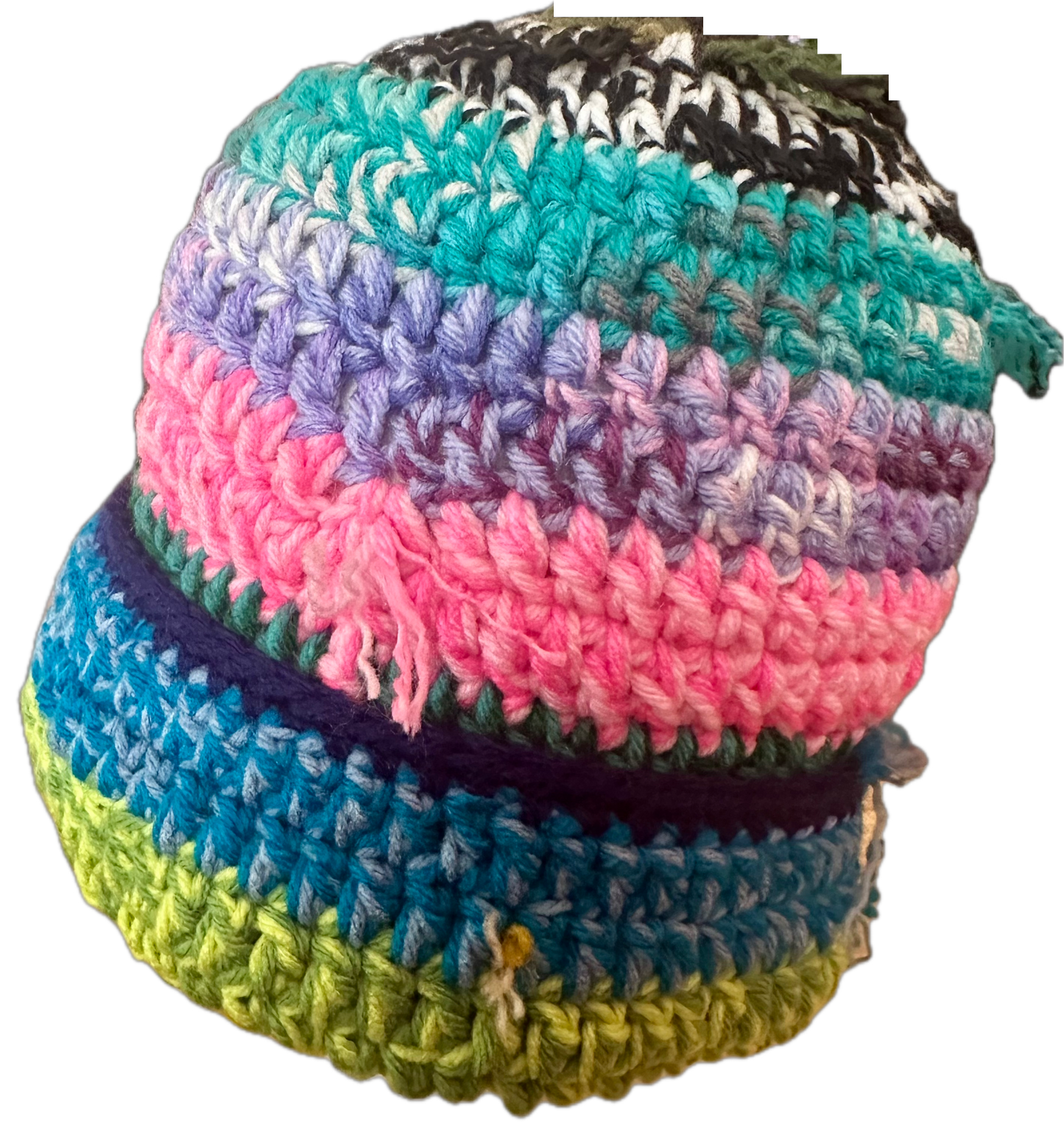 Wild Crochet Distressed Scrap Beanie