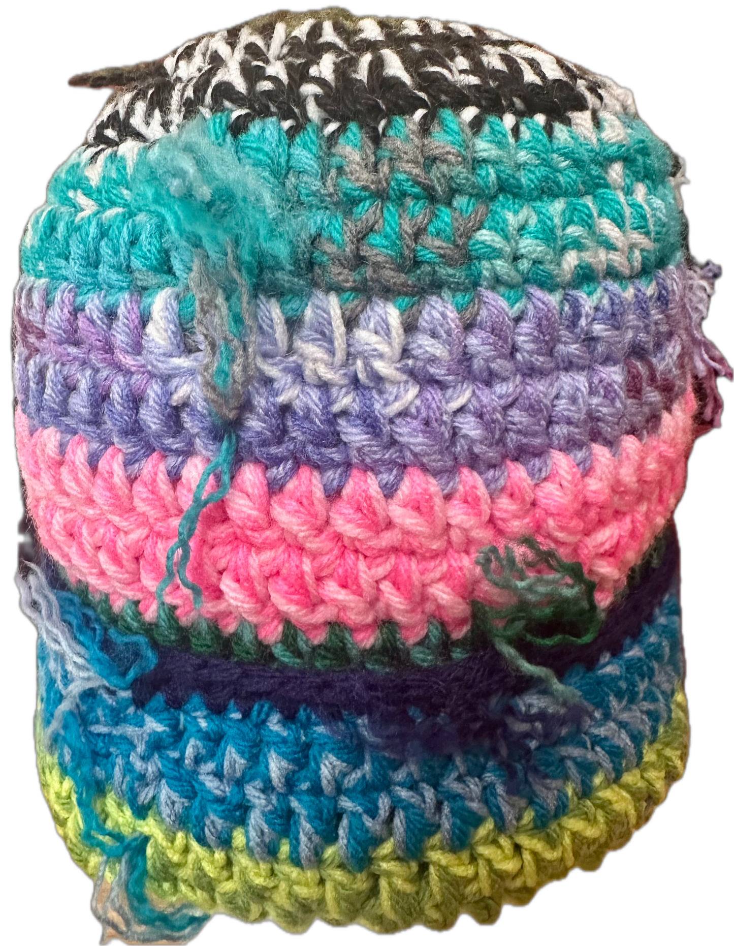 Wild Crochet Distressed Scrap Beanie