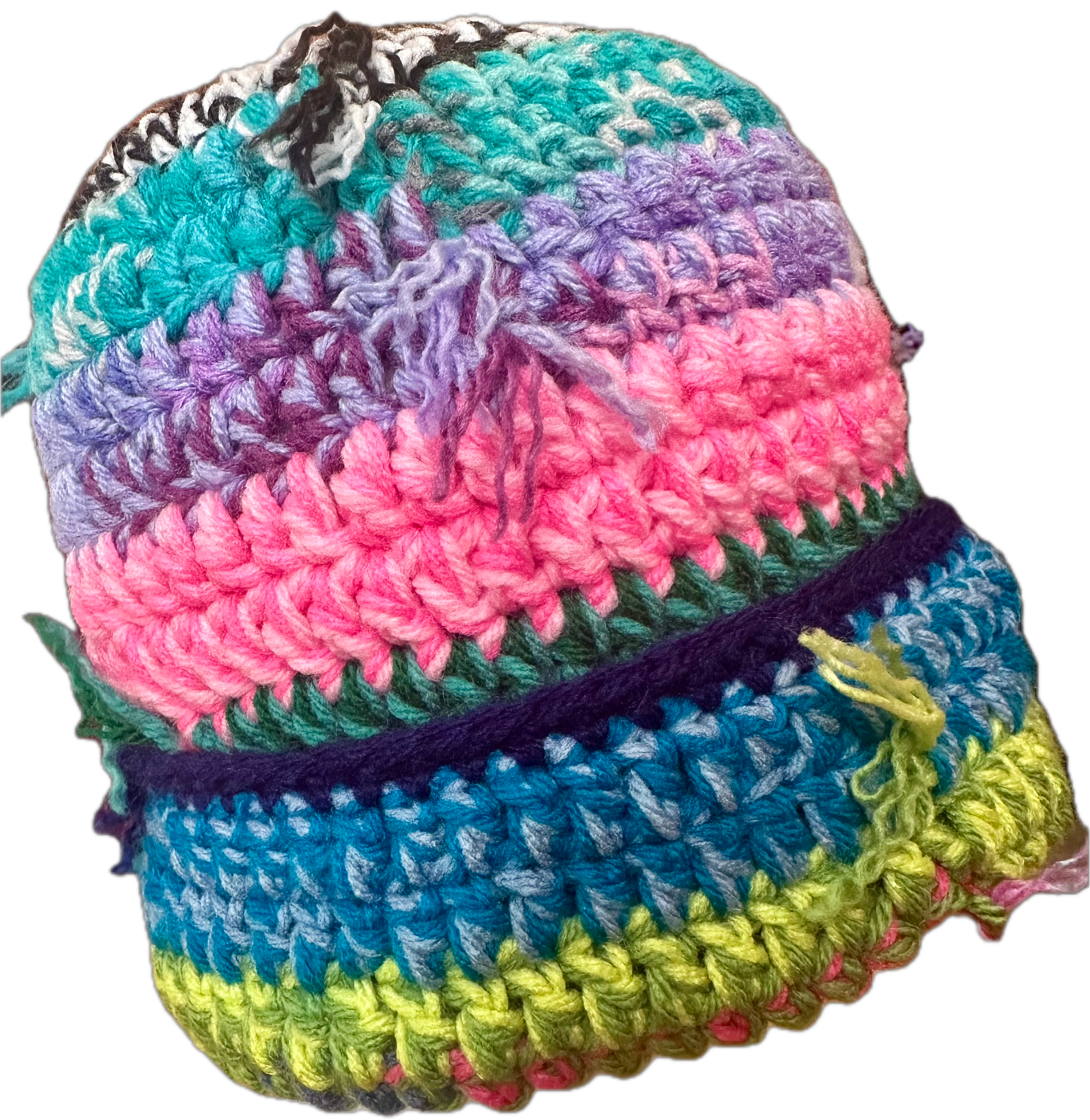 Wild Crochet Distressed Scrap Beanie