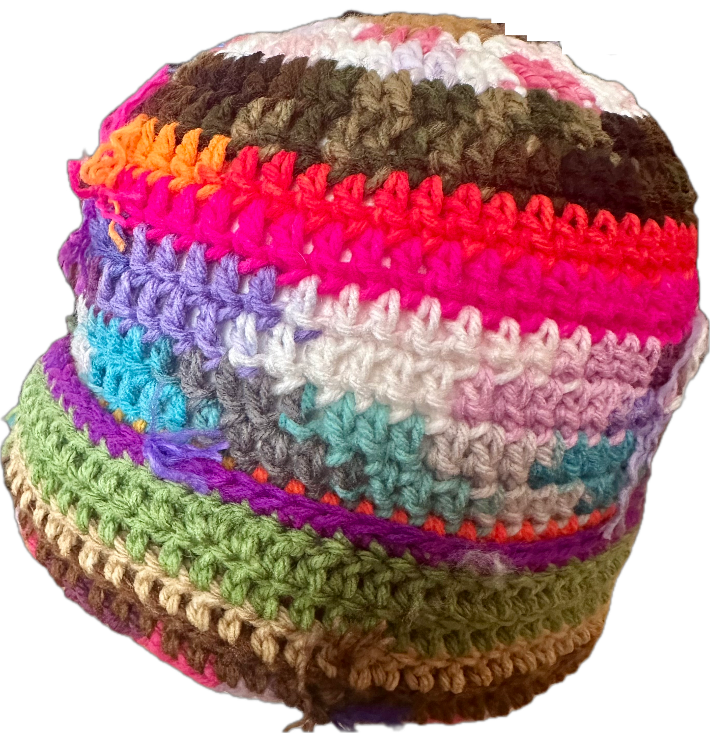 Snack Crochet Distressed Scrap Beanie