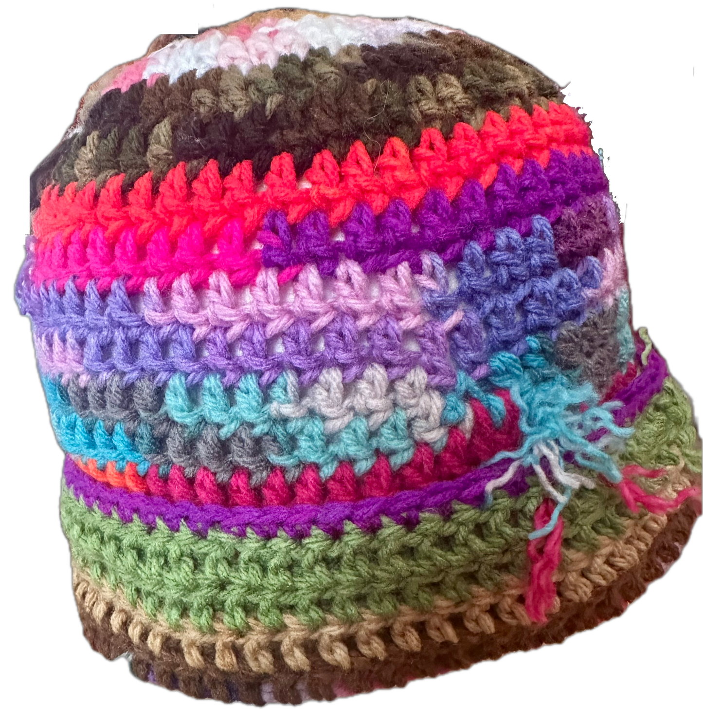 Snack Crochet Distressed Scrap Beanie