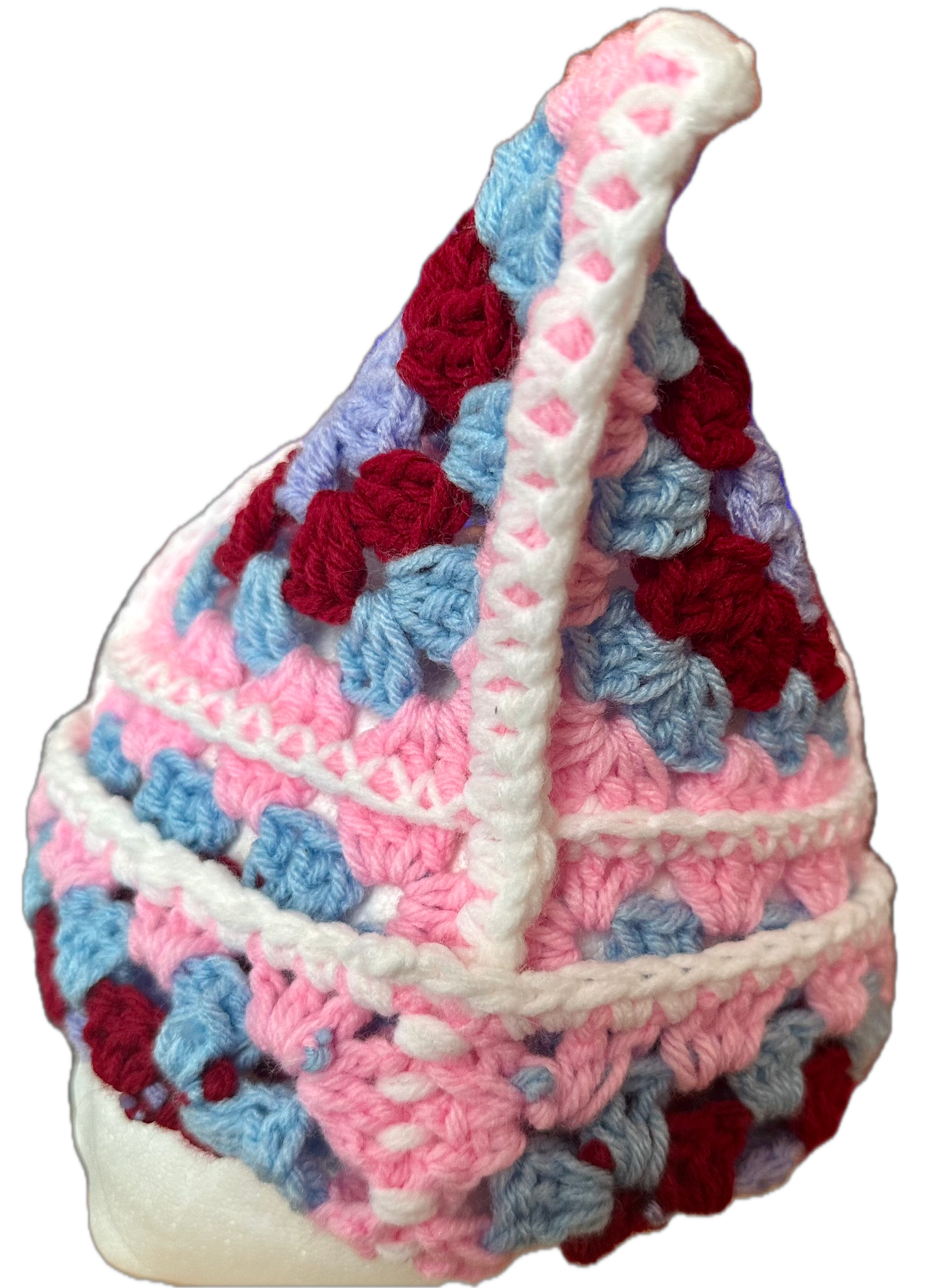 Mix Berries Crochet Granny Square Beanie
