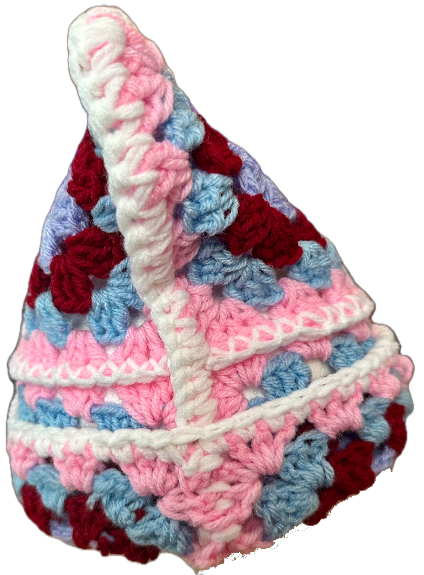 Mix Berries Crochet Granny Square Beanie