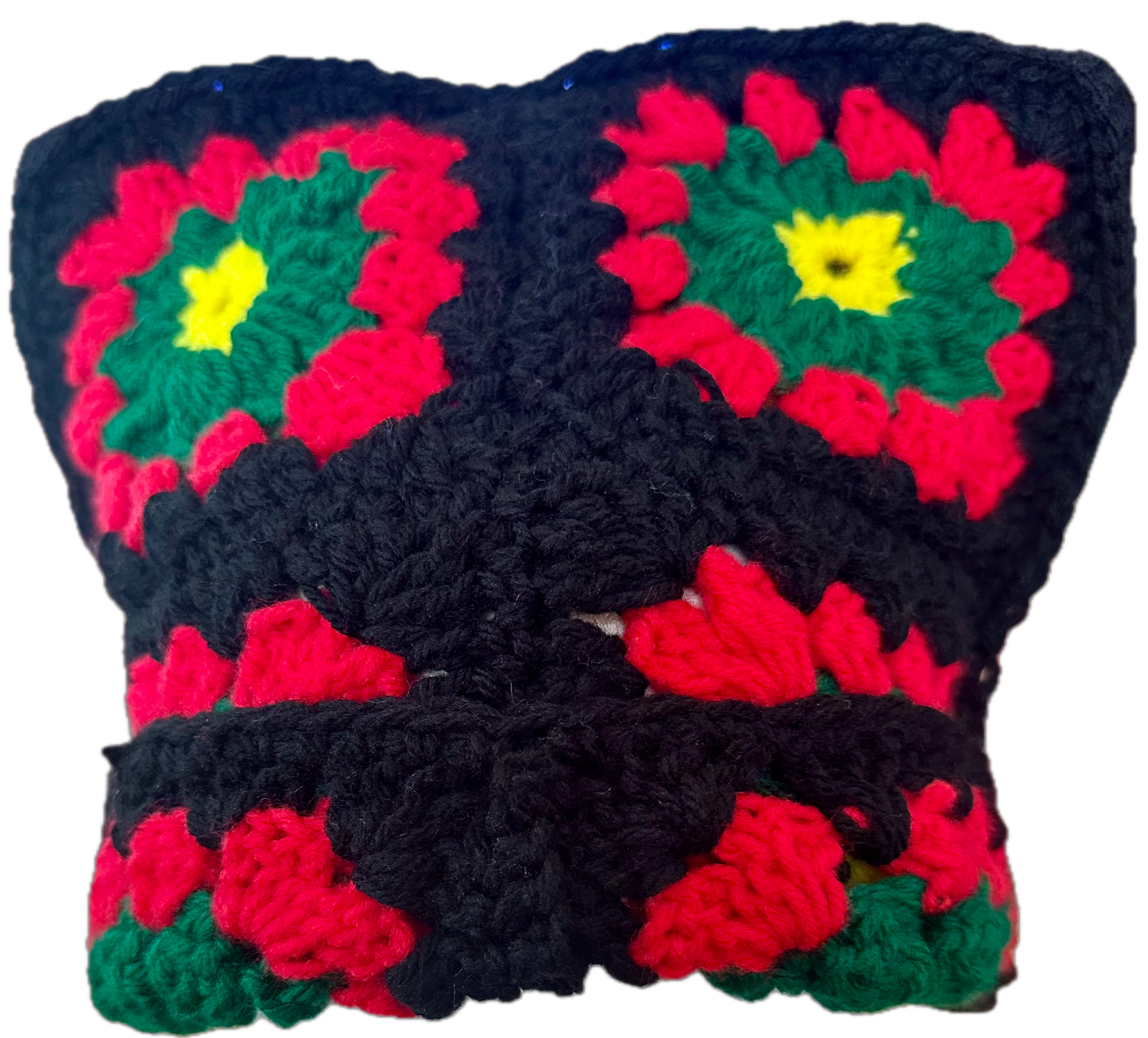 Tree of Life Crochet Granny Square Beanie