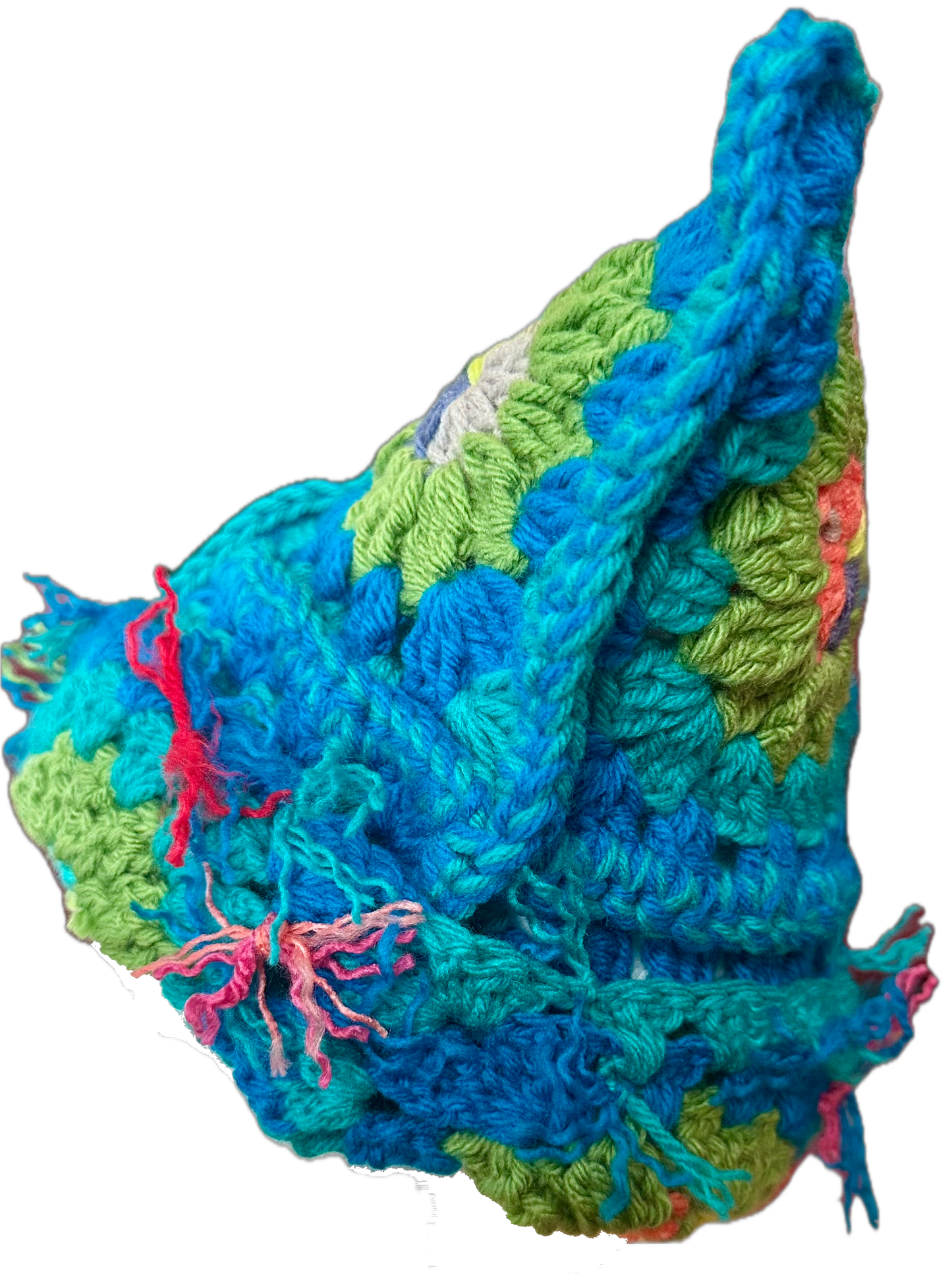 Blue Sky Crochet Granny Square Beanie