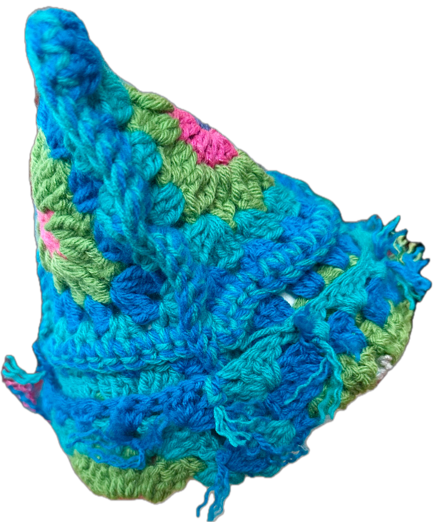 Blue Sky Crochet Granny Square Beanie