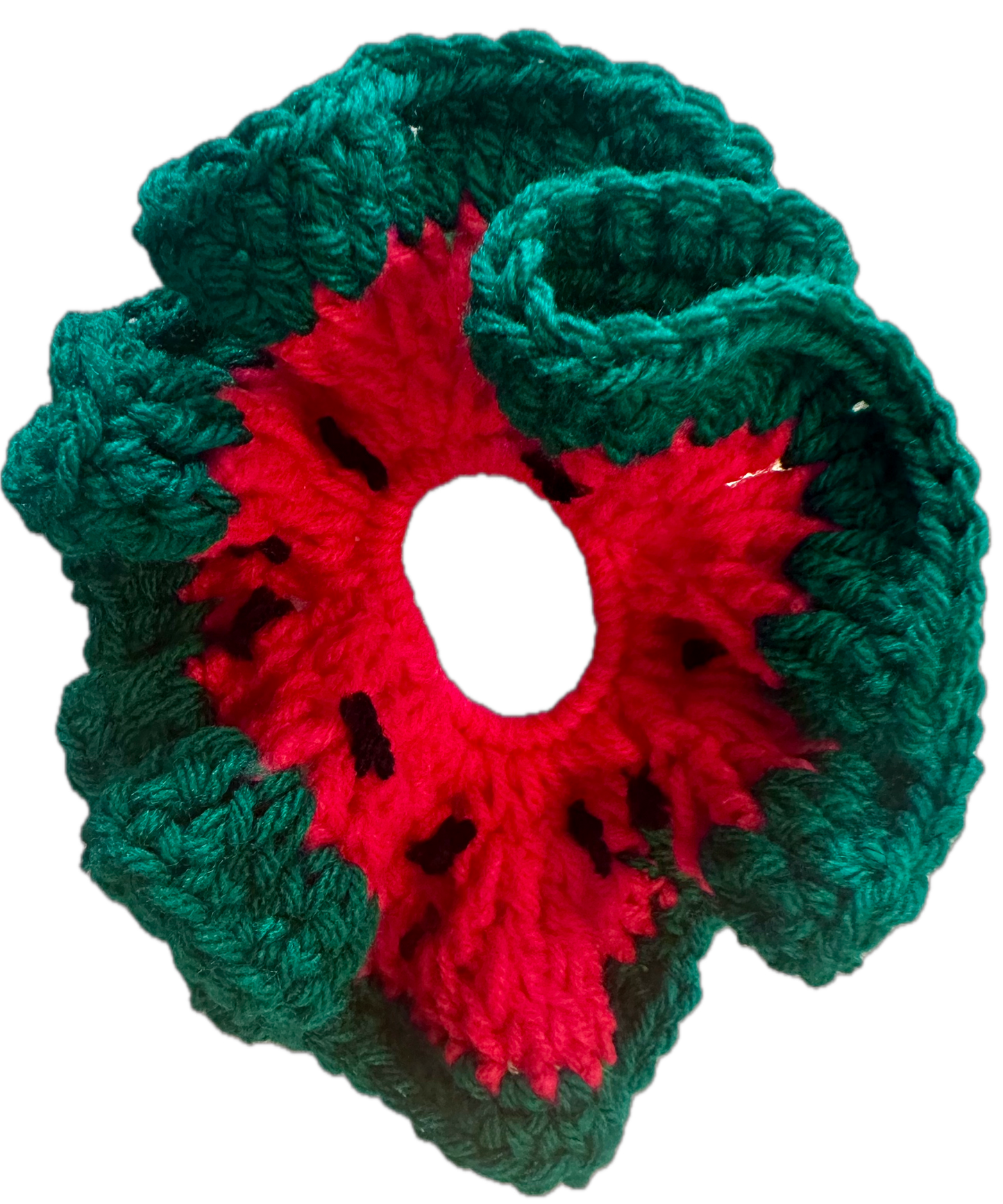 Watermelon Crochet Scrunchie