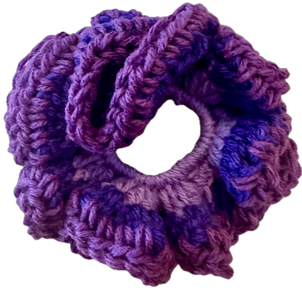 Grape Vine Crochet Scrunchie