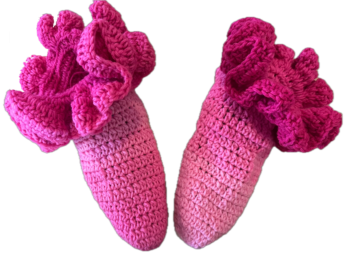 Pinky Crochet Ruffled Socks