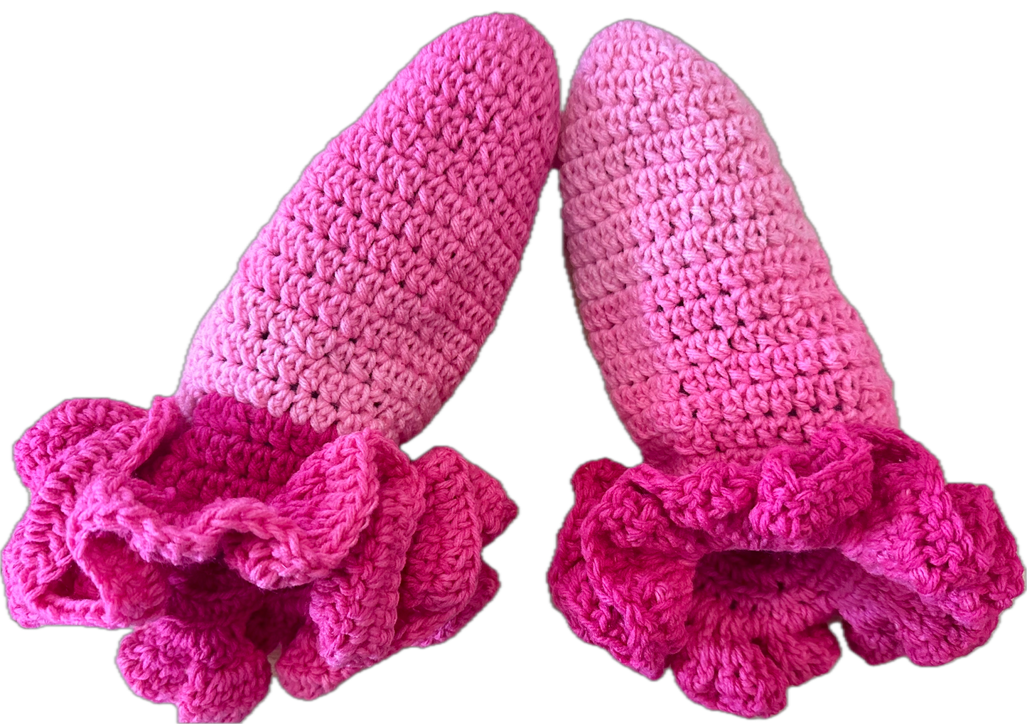 Pinky Crochet Ruffled Socks