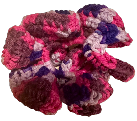 Plum Crochet Scrunchie
