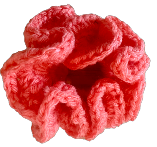 Melon Crochet Scrunchie