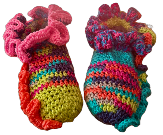 Multi Crochet Ruffled Socks