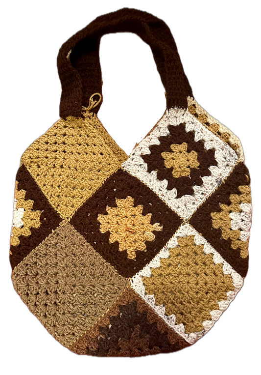 Autumn Leaves Crochet Tote Bag