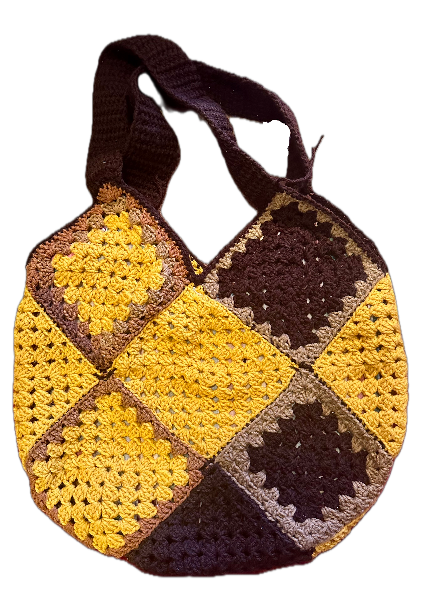 Two Tone Crochet Tote Bag
