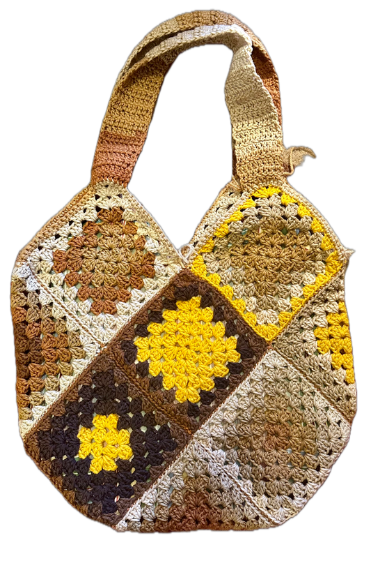 Coffee Girl Crochet Tote Bag