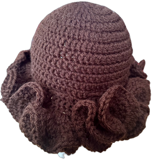 Brownie Crochet Ruffled Hat