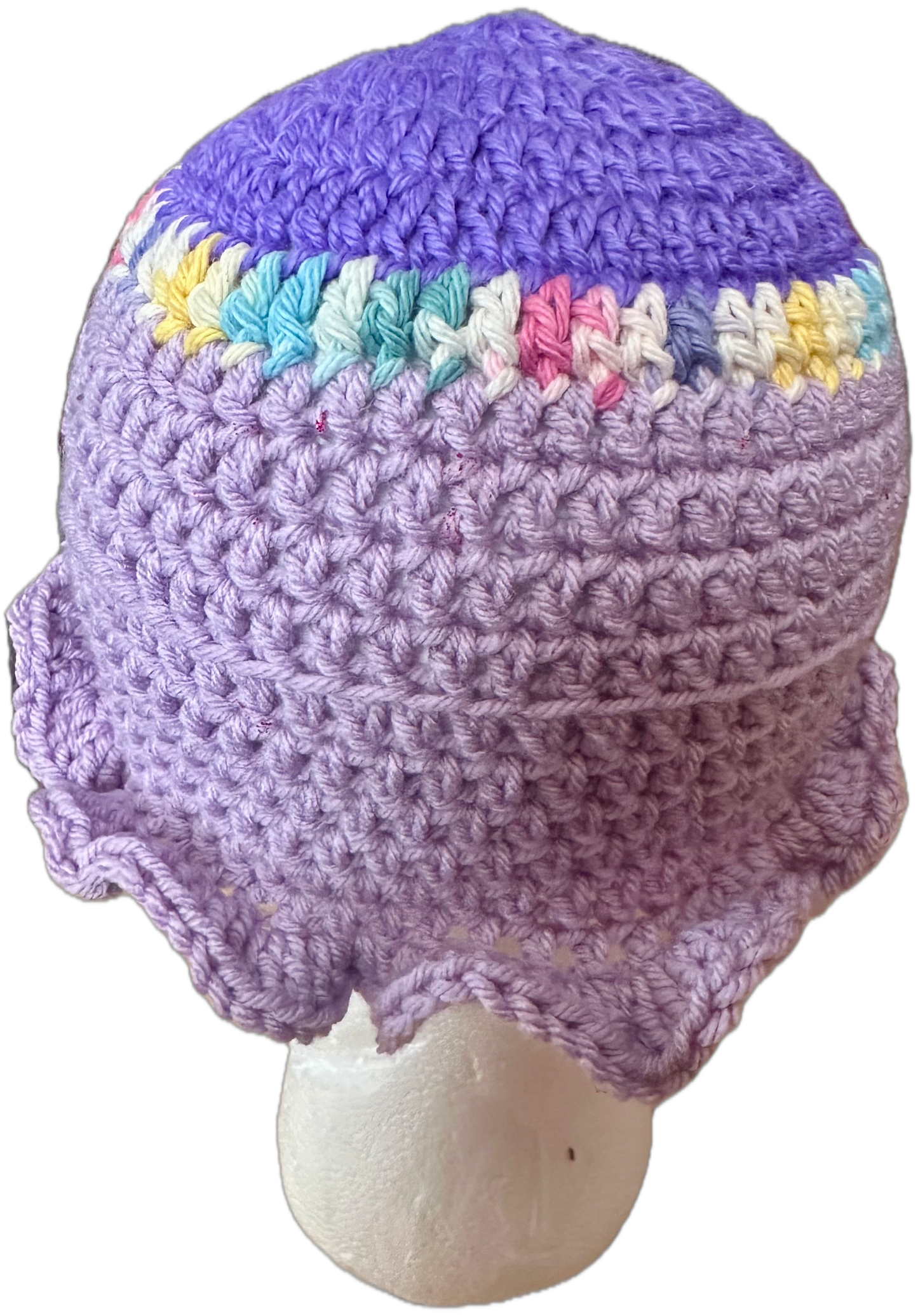 Purple Passion Crochet Ruffled Bucket Hat