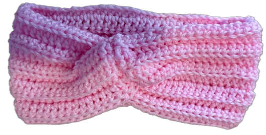 Pink Crochet Headband