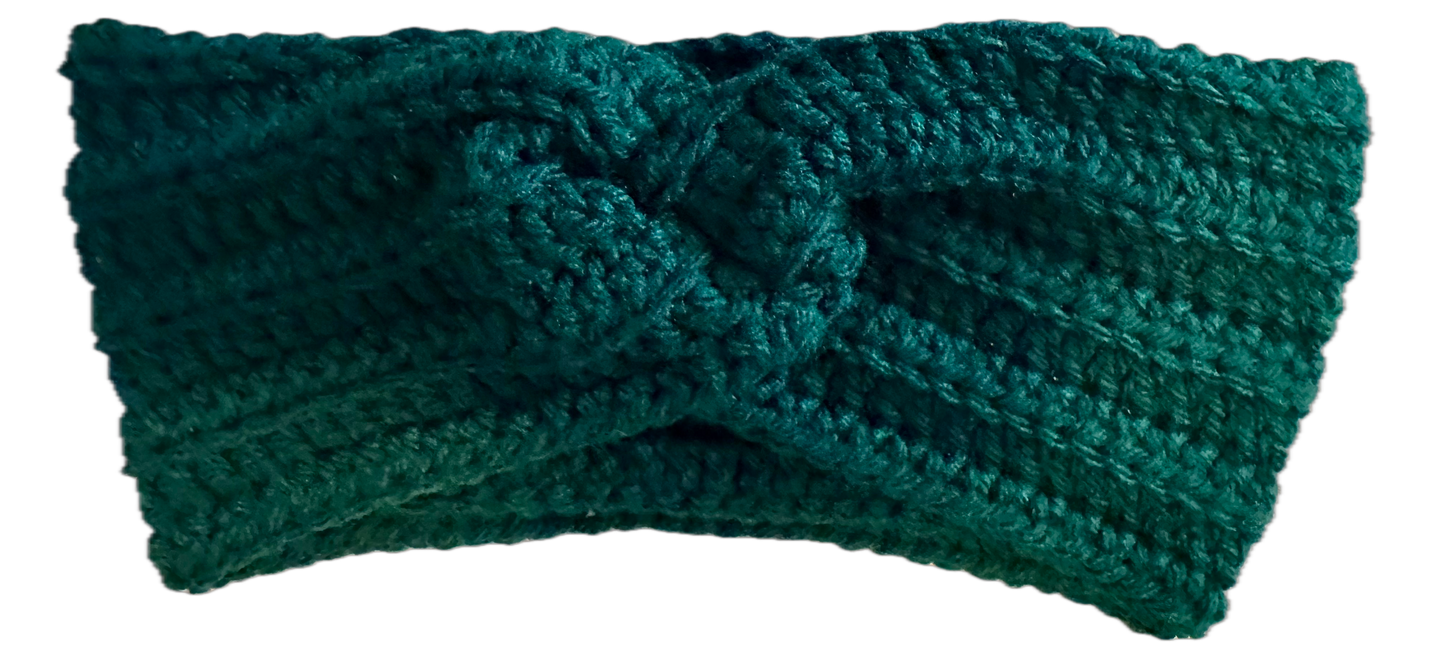 Forest Green Crochet Headband