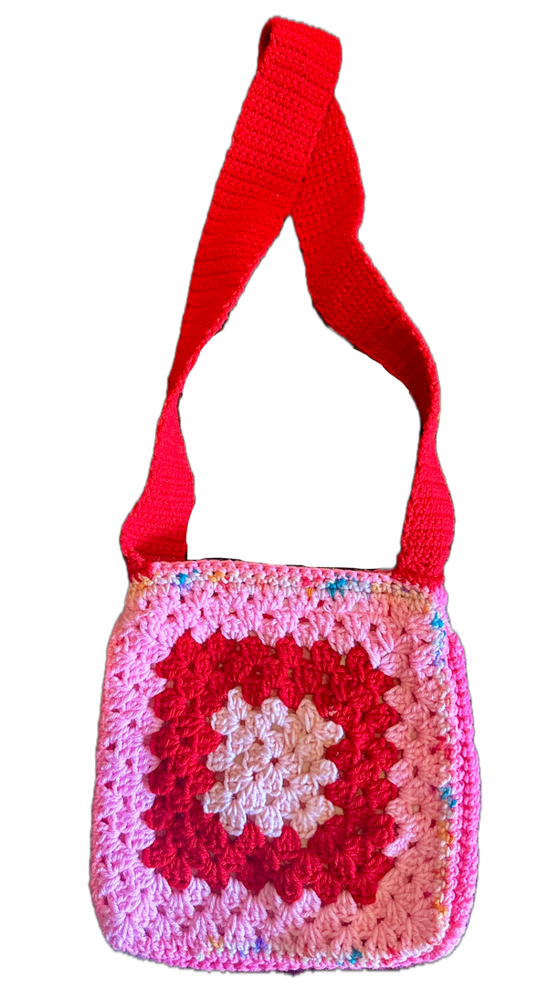 Pink Sprinkle Crochet Tote Bag