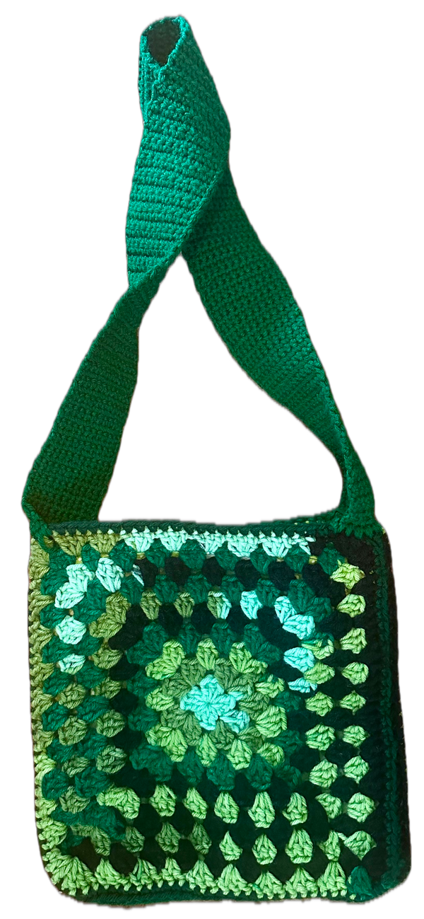 Green Mist Crochet Tote Bag