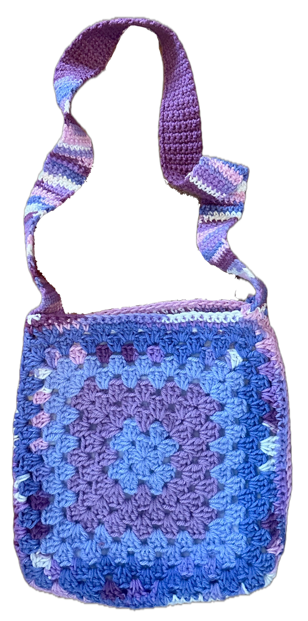 Violet Crochet Tote Bag