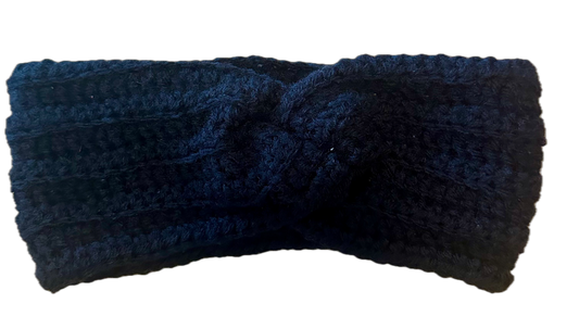 Black Crochet Headband