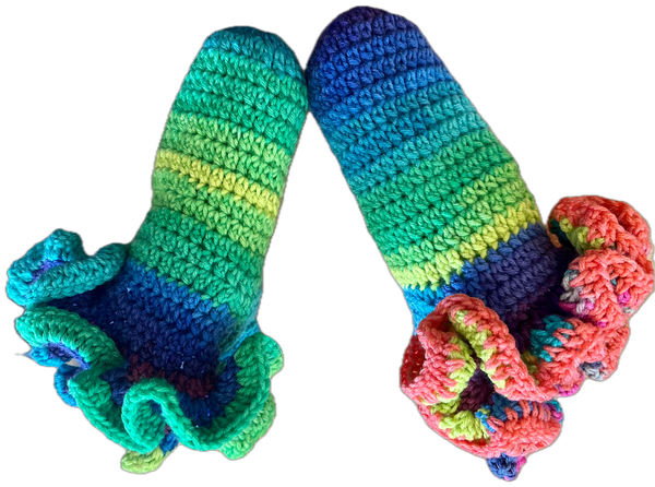 Rings Crochet Ruffled Socks