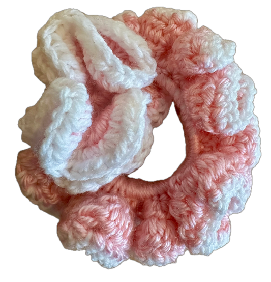Light Pink Crochet Scrunchie