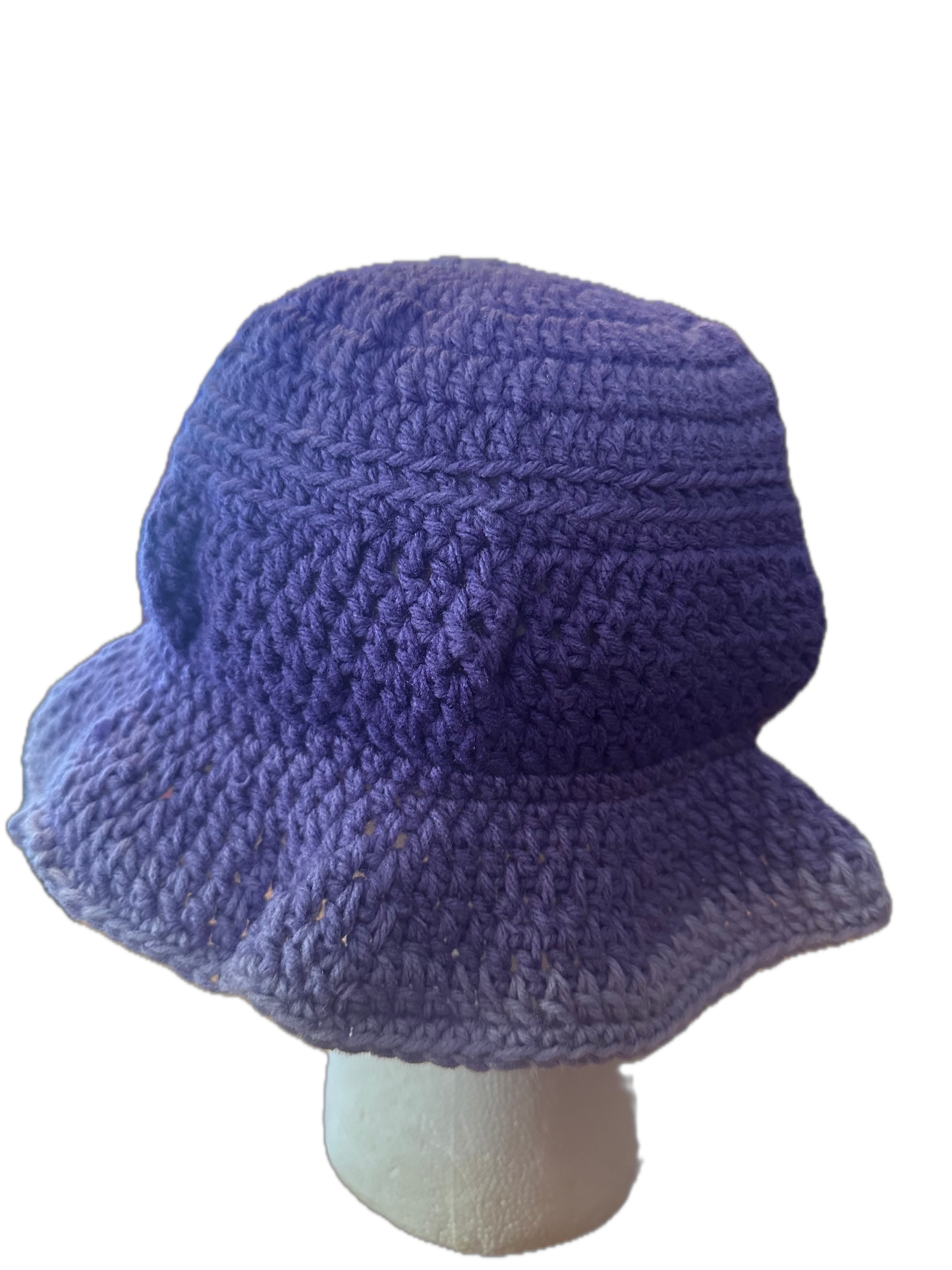 Purple Leaf Crochet Bucket Hat