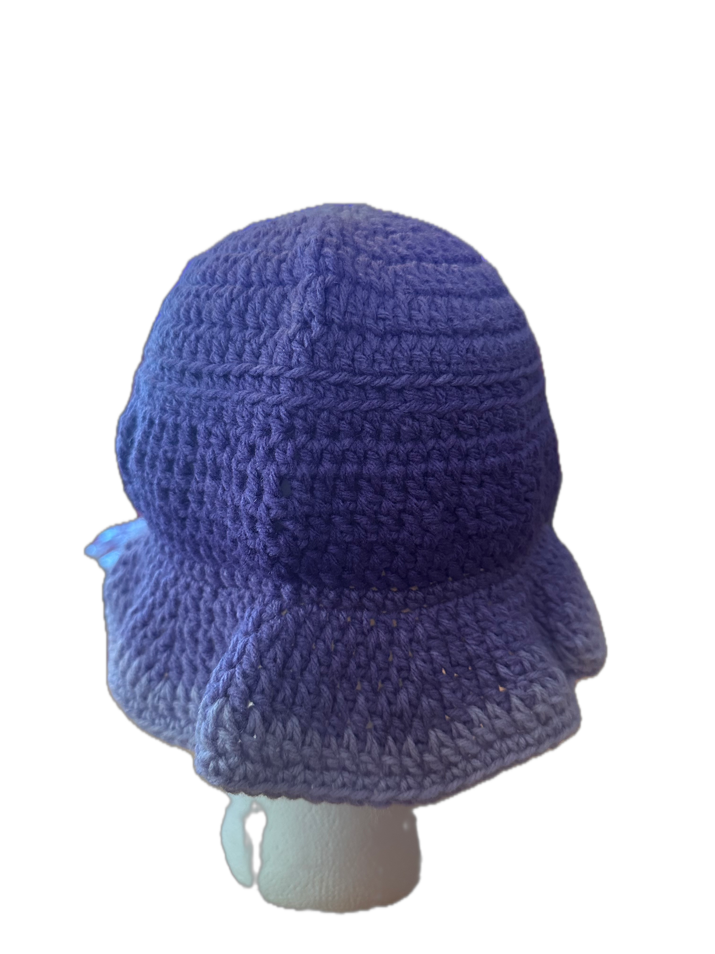 Purple Leaf Crochet Bucket Hat