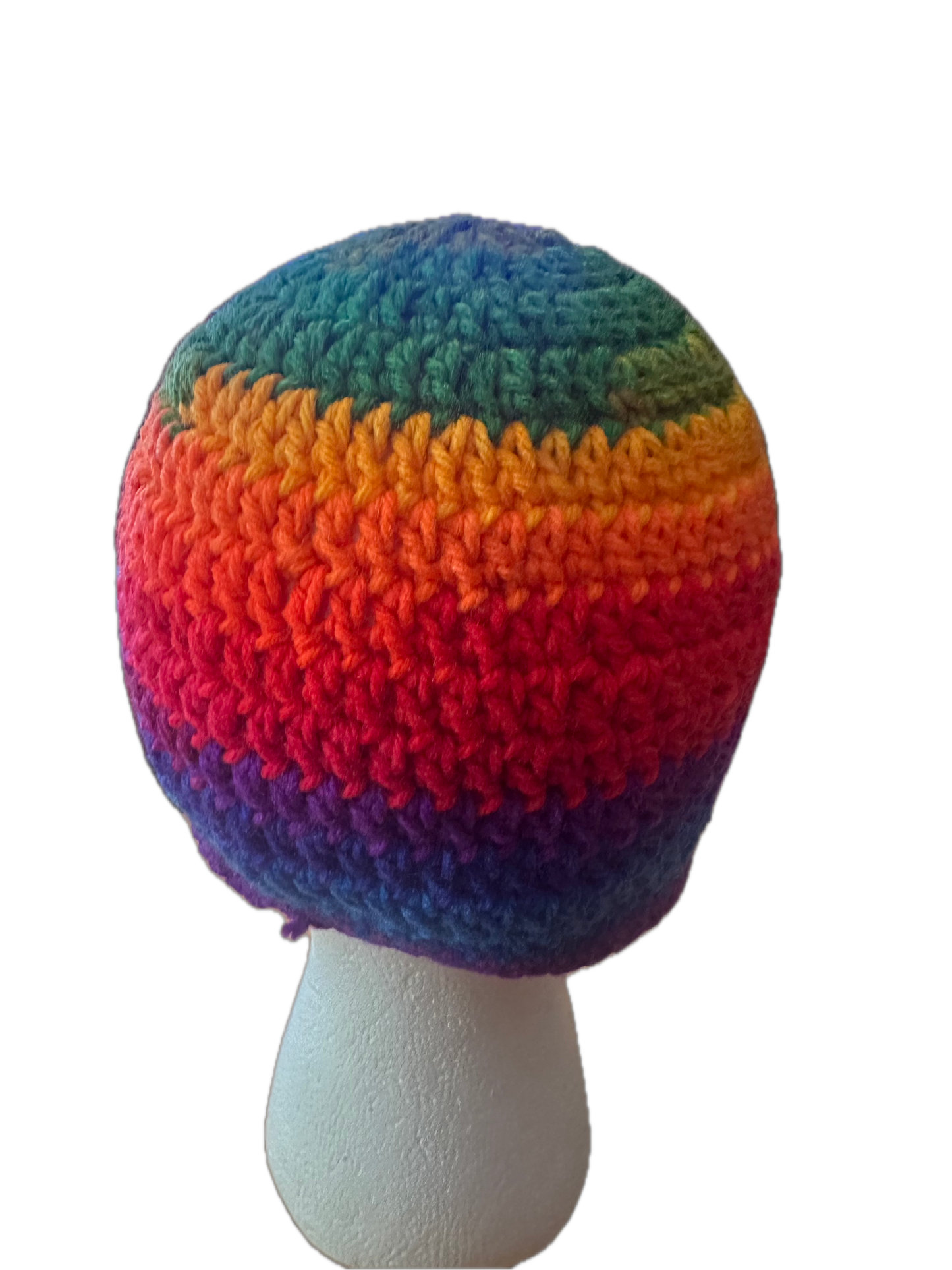 Rainbow Stripe w/ Bow Crochet Bucket Hat