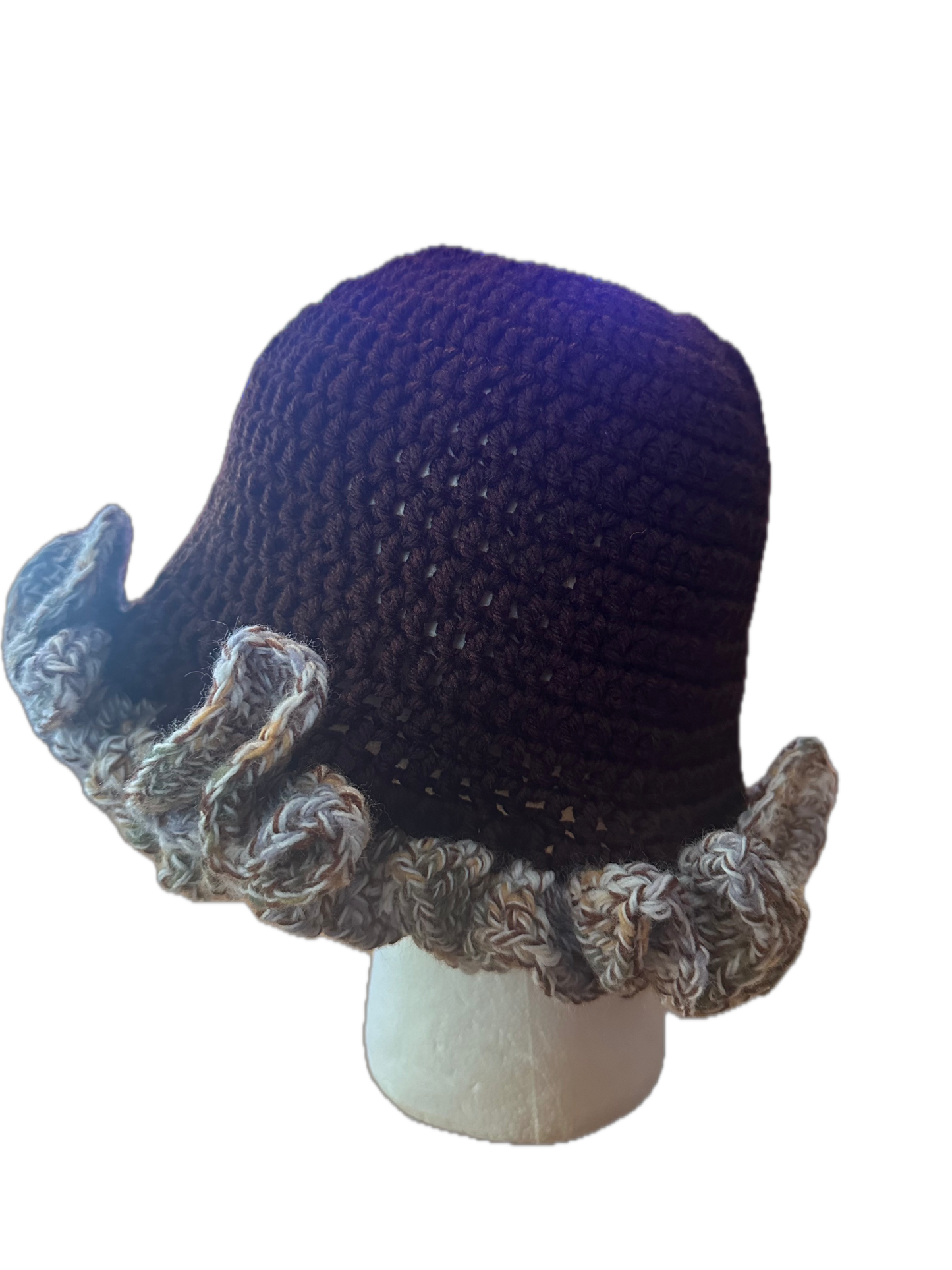 Brownie Crochet Ruffled Bucket Hat